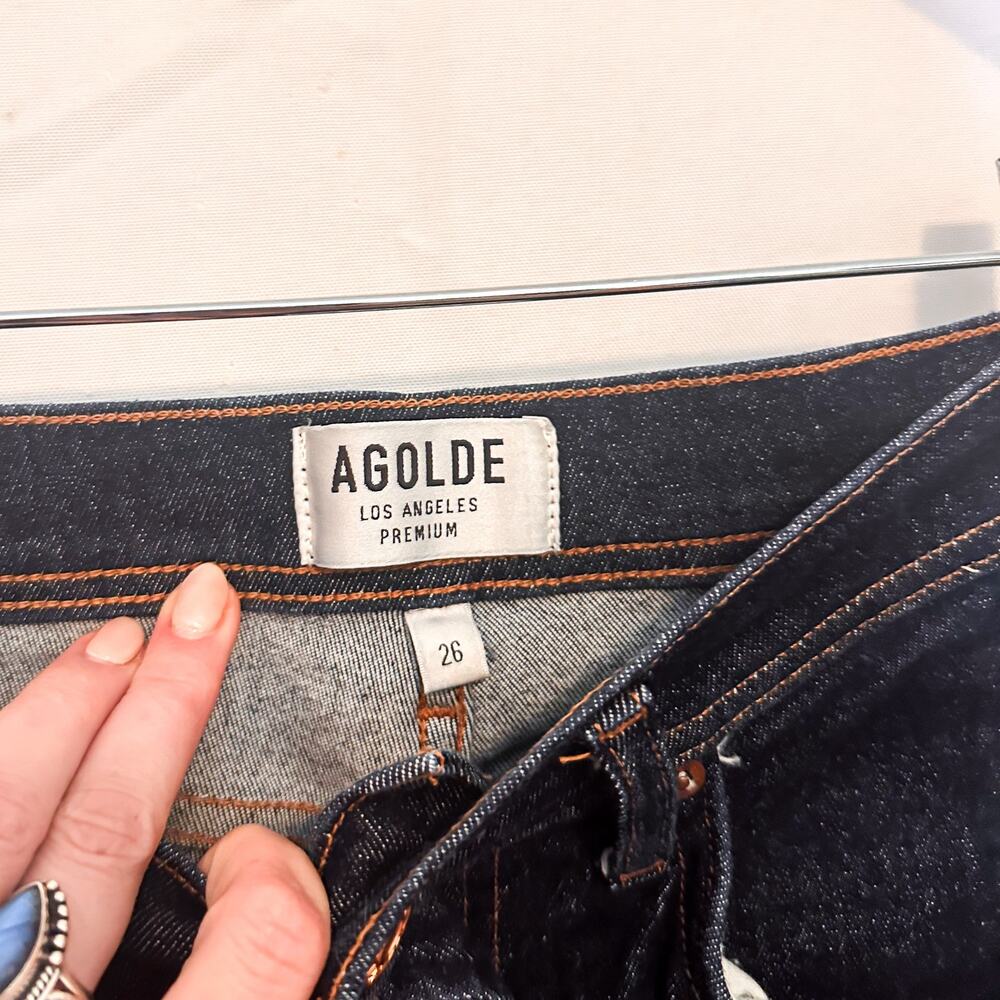 AGOLDE Roxanne Super High Rise Skinny Jeans Dark Wash Sz. 26 - Picture 5 of 8